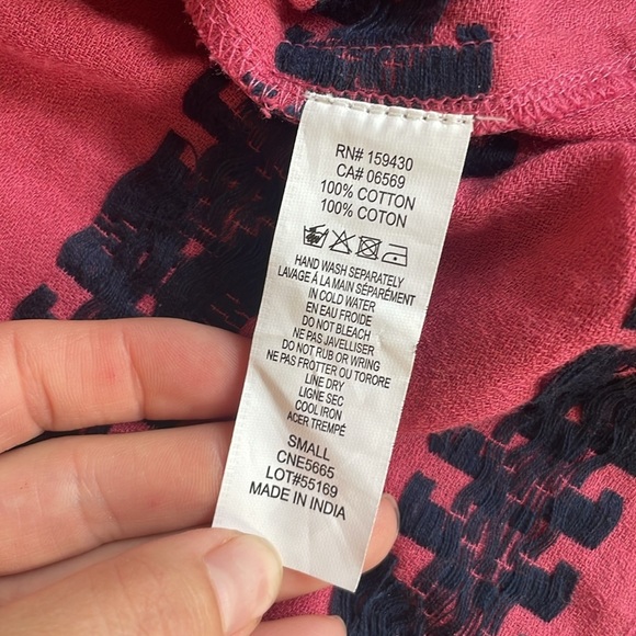 Elan Pink and Navy Aztec Embroidered Dress - Picture 11 of 11